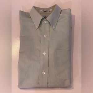 L.L. Bean Men's Pastel Green Long sleeve button down Shirt, 15 1/2 - 32